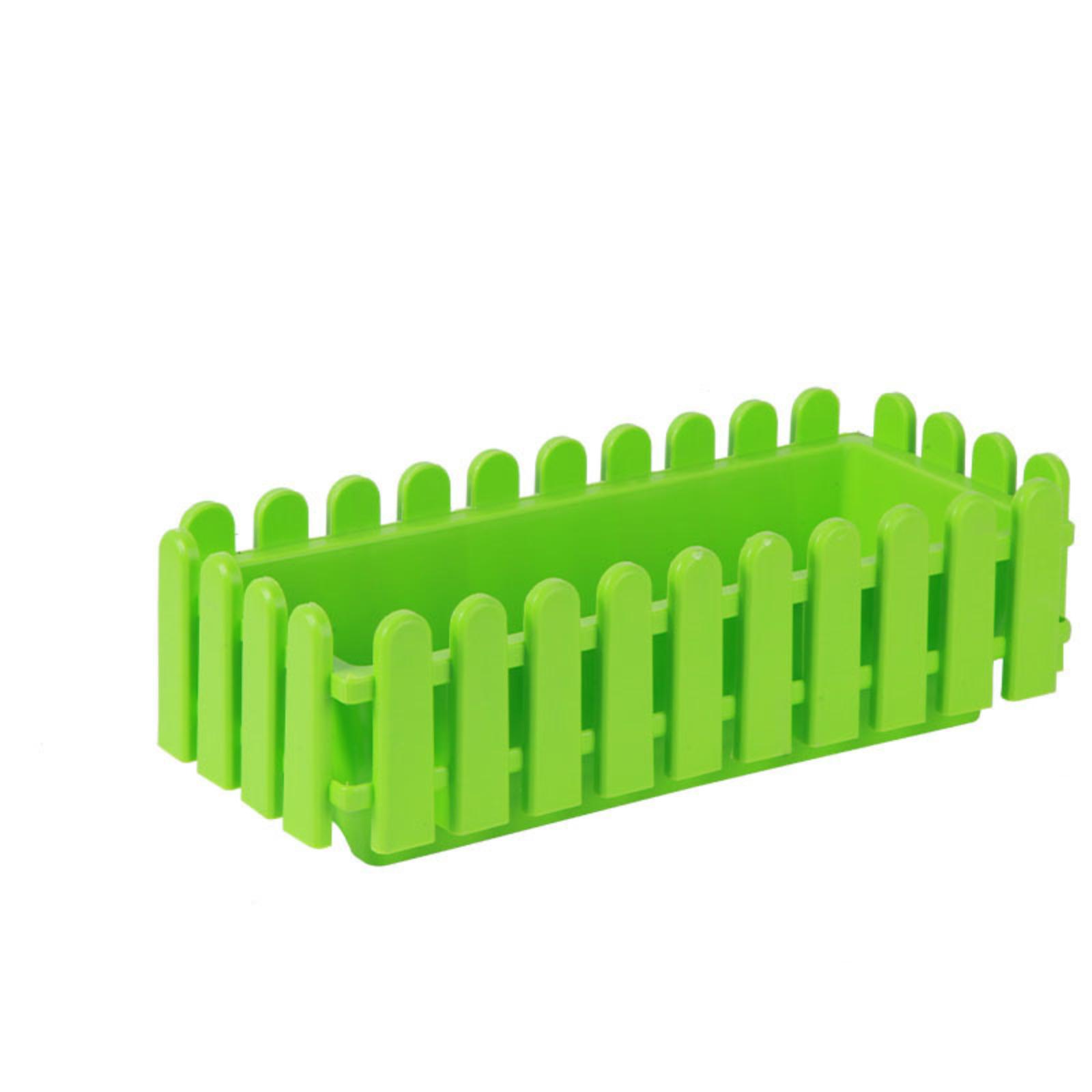 Zaun- Blumentöpfe, Lange Rechteckige Blumenkästen, Plastik-Gemüsegarten-Töpfe, Große Harz-Gemüse-Pflanztöpfe, Speziell Für Balkone Und . one size