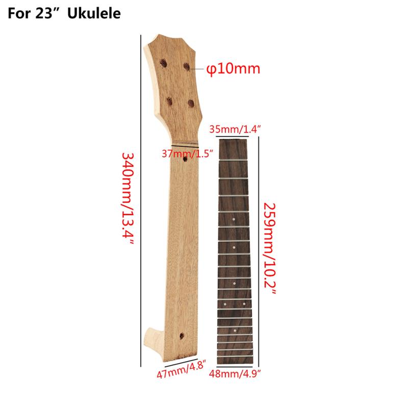Ukulele Hals Griffbrett Kit Griffbrett 23 / 26  Diy Ukulele Zubehör Saiteninstrumente Diy Teile 23 inches