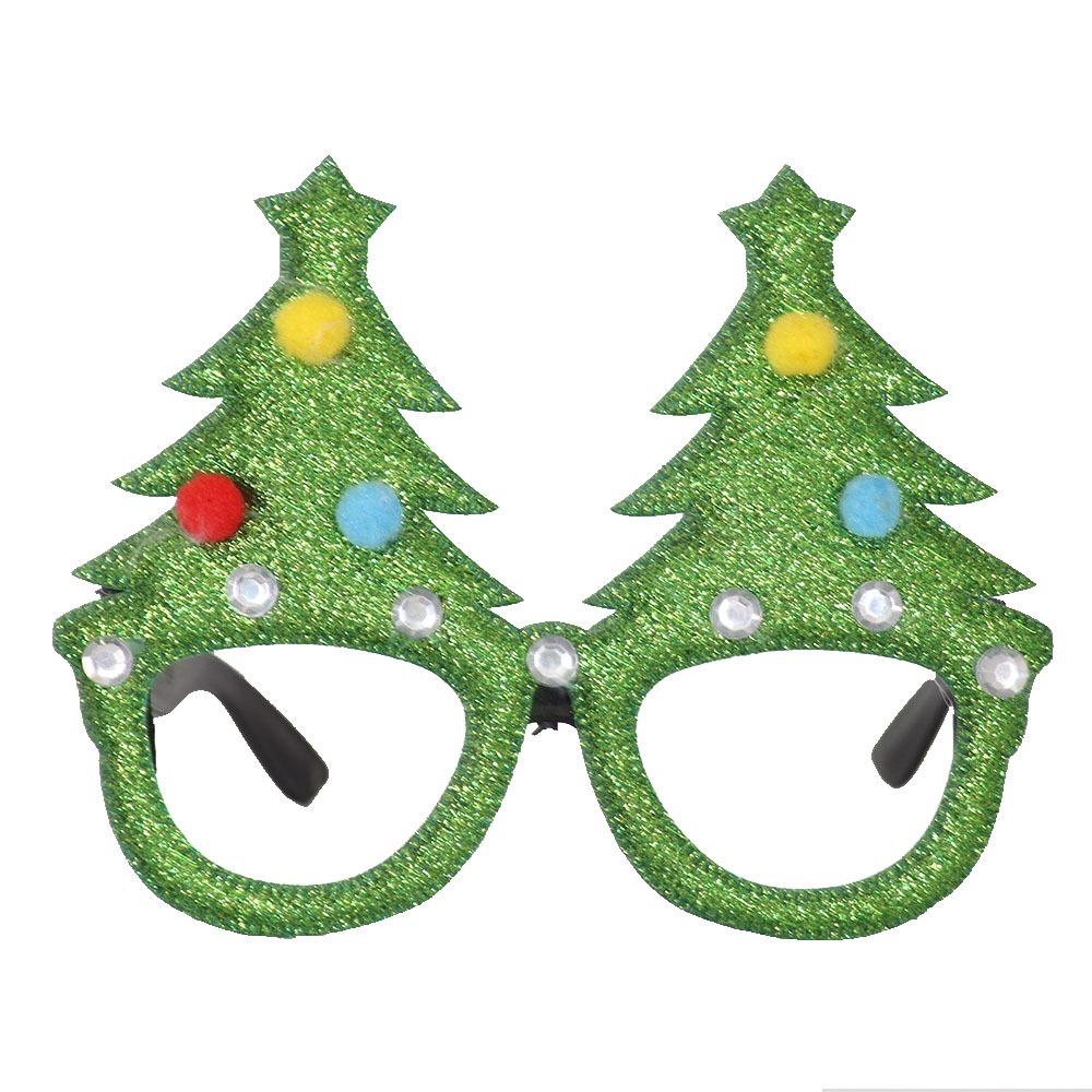 Weihnachtsgeschenk Erwachsene Kinderspielzeug Weihnachtsmann Schneemann Brille Weihnachtsdekoration Brille Green Christmas Tree