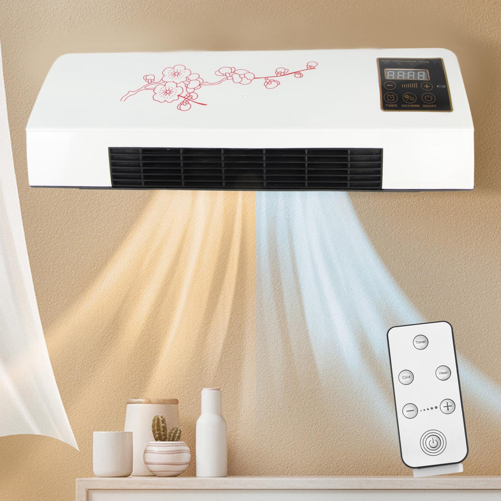 Luftkühler, kleine Klimaanlage, Heizen und Kühlen, tragbare wandmontierte Klimaanlage, Heiß-/Kühlventilator für Badezimmer/Schlafzimmer us weiß
