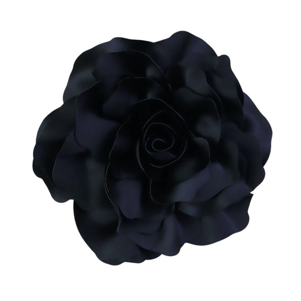 Vintage Blumen Brosche 20cm Große Größe Kleid Anzug Corsage Handgemachtes Bekleidungszubehör schwarz