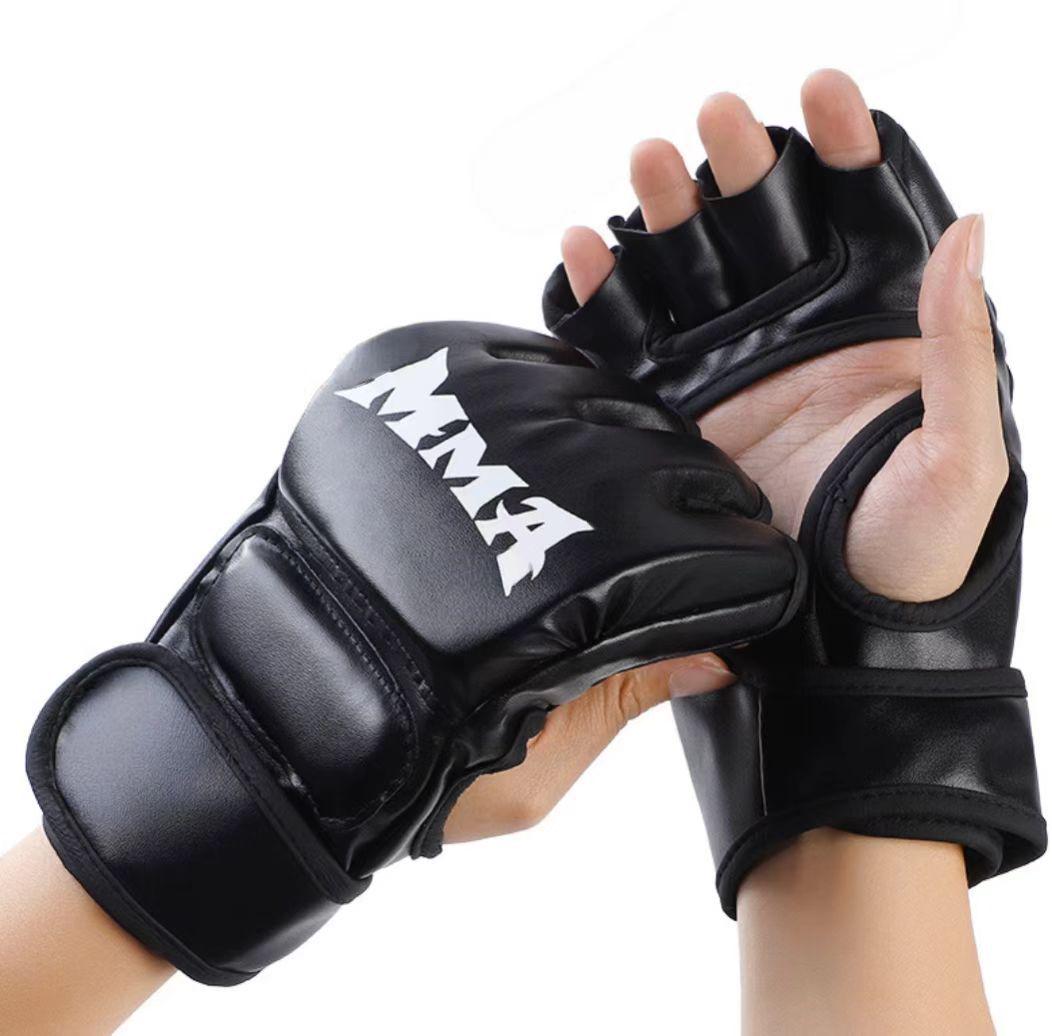 MMA Halbfinger-Boxhandschuhe für Kinder und Erwachsene - Professionelles Training, Sanda und Sandsack-Nutzung