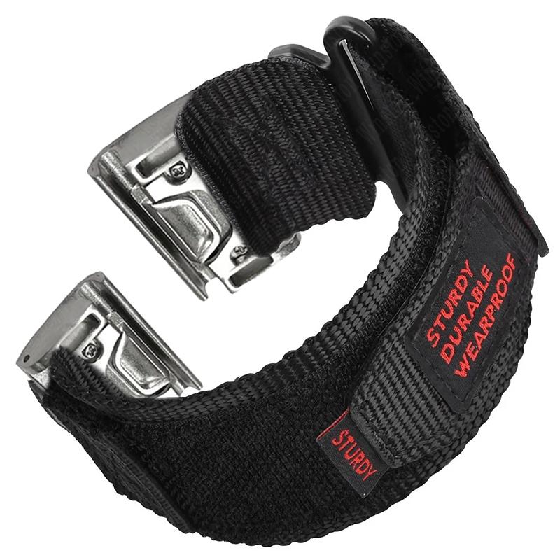 Schnelles Nylonband für Garmin Watch Instinct 2X Tactics Strap Fenix 6X Pro 5X Plus 7X 26 mm 22 mm Ersatz-Sport-Release-Armband Garmin 22mm schwarz/silber