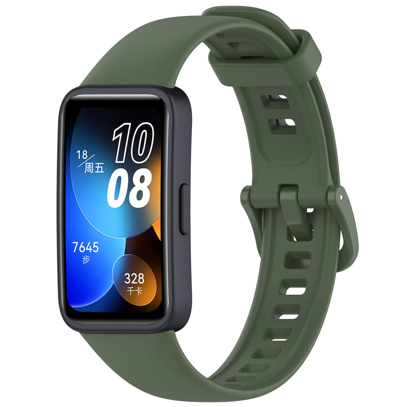 Silikonarmband für Huawei Band 8 Armbandzubehör SmartWatch Ersatzarmband Armband Correa Armband für Huawei Band 8 For Huawei Band 8 dunkelgrüne