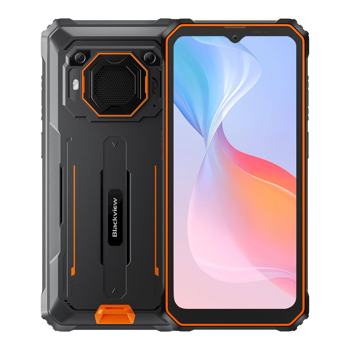 Generalüberholtes Blackview BV6200 Pro Smartphone 4GB RAM 128GB ROM Android 14 Robustes Telefon orange