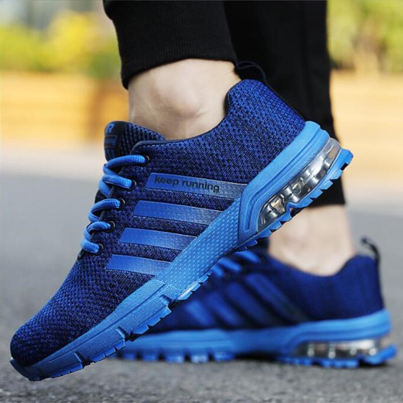 2026 Neue Herrenschuhe Lässige Weiße Sneaker Herren Turnschuhe Luftpolster Herren Sneaker Freizeit Blaue Schuhe Herren Tenis 40 blau