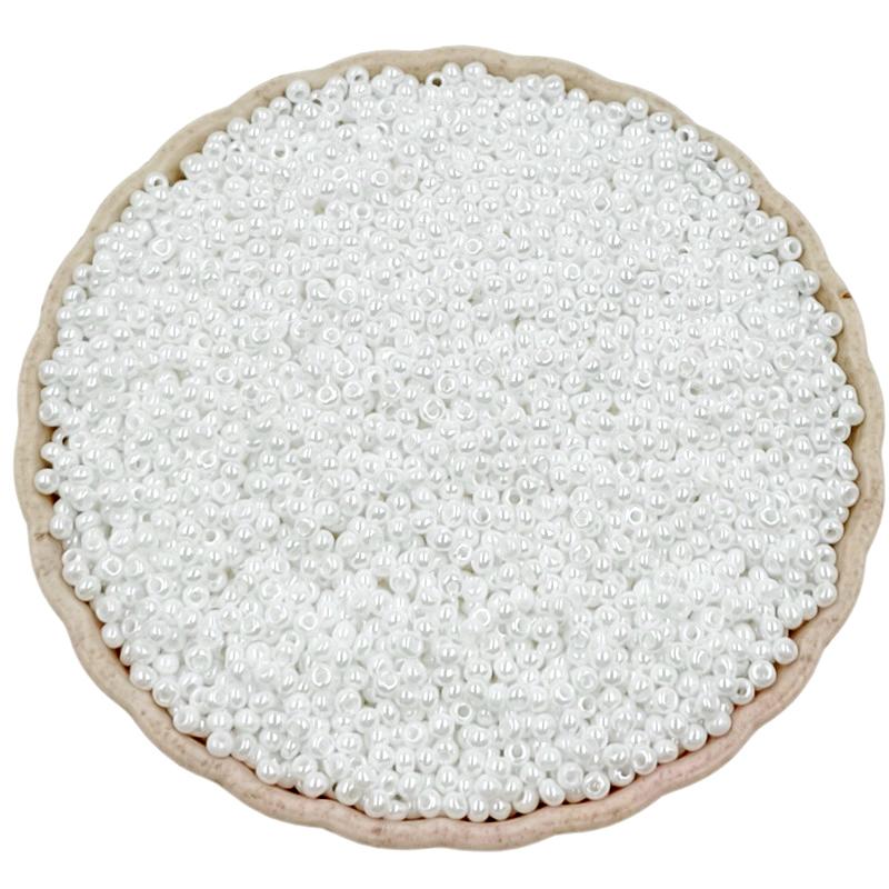 Home Party Supplies Zubehör Rocailles Perlen Zubehör Spacer Perlen Armband Halskette 1000 Stück/Lot 2mm für handgefertigte Charms Tschechisches Glas Mini DIY weiß