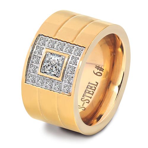 12mm Breiter Ring Schmuck Silber Farbe Edelstahl Weiß Stein Anillos Strass Frauen Party Verlobungsringe 8