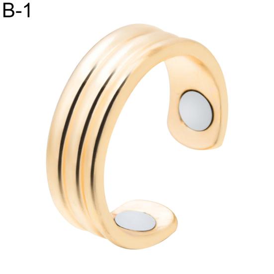 Abnehmen Unisex Magnetischer Anti-Schnarch-Ring Gewichtsverlust Fettverbrennung Gesundheitsfürsorge B goldgelb