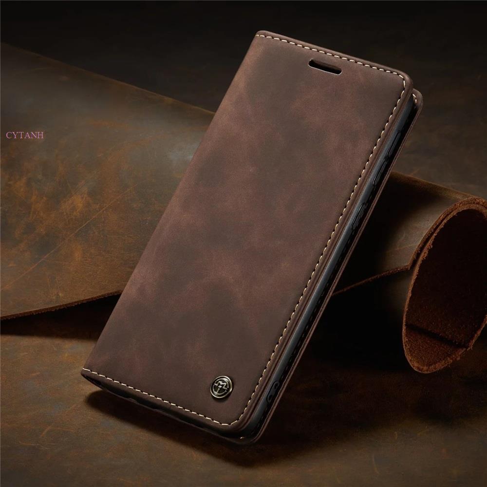 Ledertasche für Samsung Galaxy S10 Plus S10E Stoßfeste Stoßstange Luxus Brieftasche Magnetischer Flip-Telefon-Abdeckung für Samsung S 10 E G14D For Samsung S10 Plus kaffeebraun
