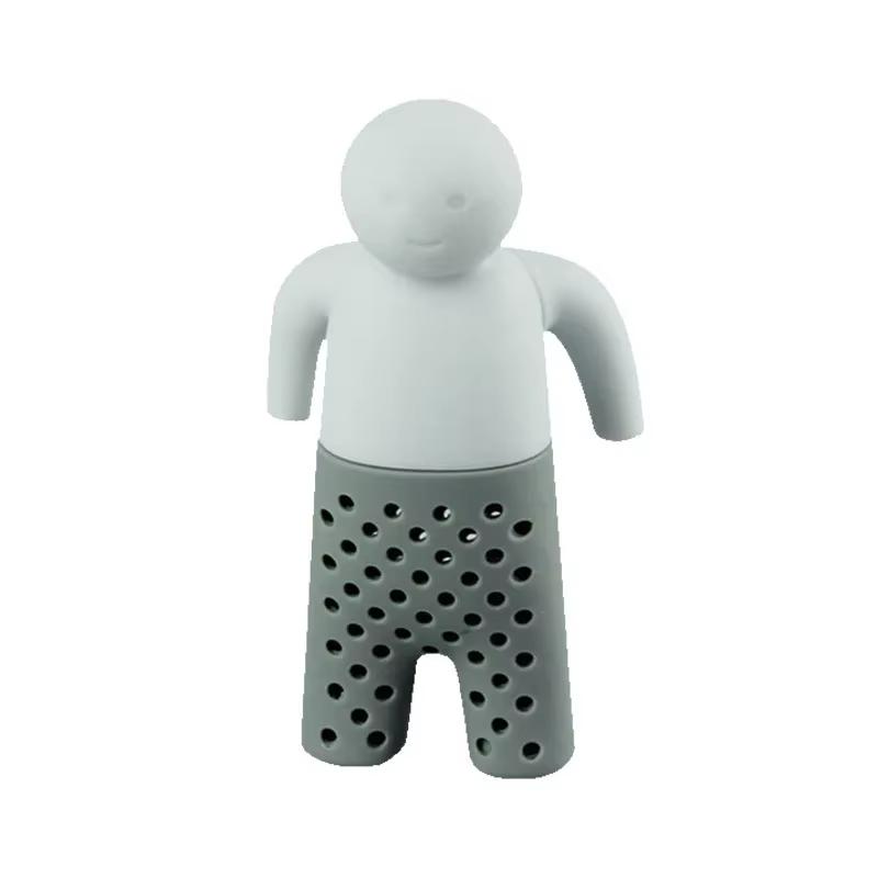 Kreatives Silikon-Teesieb Herr. Tee Mann Modell Tee-Ei Interessantes Lebensmittelqualität Tee-Ei Teeblatt Teefilter Teebeutel