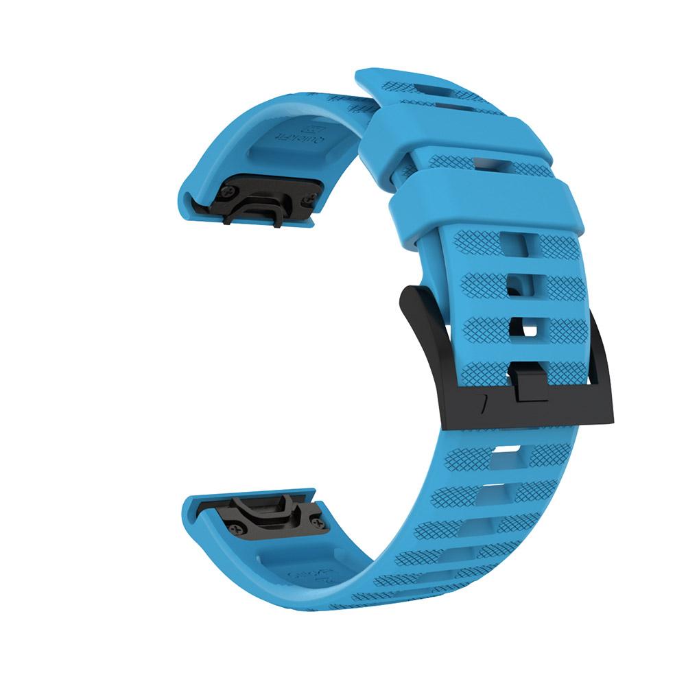 26 22 MM Silikon-Schnellverschluss-Armband für Garmin Fenix 6X Pro Uhr Easyfit-Armband für Fenix 6 Pro Uhr 26MM Fenix 6X 6X Pro blau
