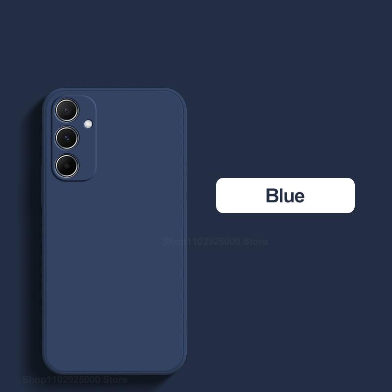 Für Samsung A55 A15 A54 Hülle Weiche Flüssigsilikon-Telefonhüllen für Samsung Galaxy A55 A15 A54 5G Stoßfeste Abdeckung für Samsung A55 For Samsung A55 5G blau