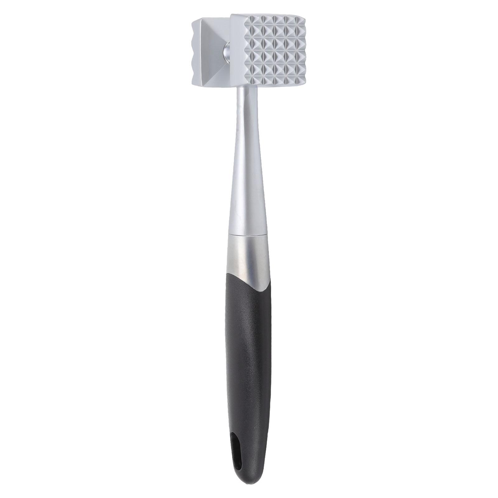 Fleischklopfer Doppelseitig Zinklegierung Ergonomischer Gummigriff Ausgewogenes Design Fleischhammer für Steak