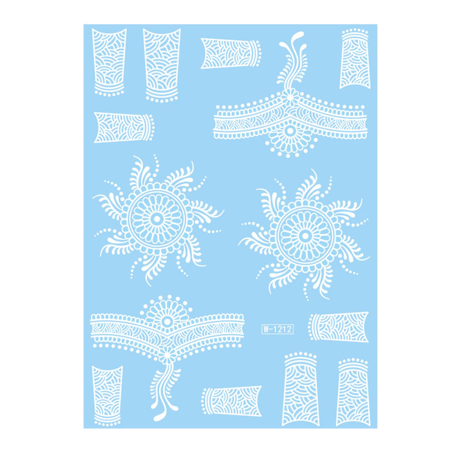 Weiße Spitze Tattoo Aufkleber Wasser Transfer Tattoo Aufkleber Wasserdichte Körper Kunst Aufkleber Temporäre Haut W-1212