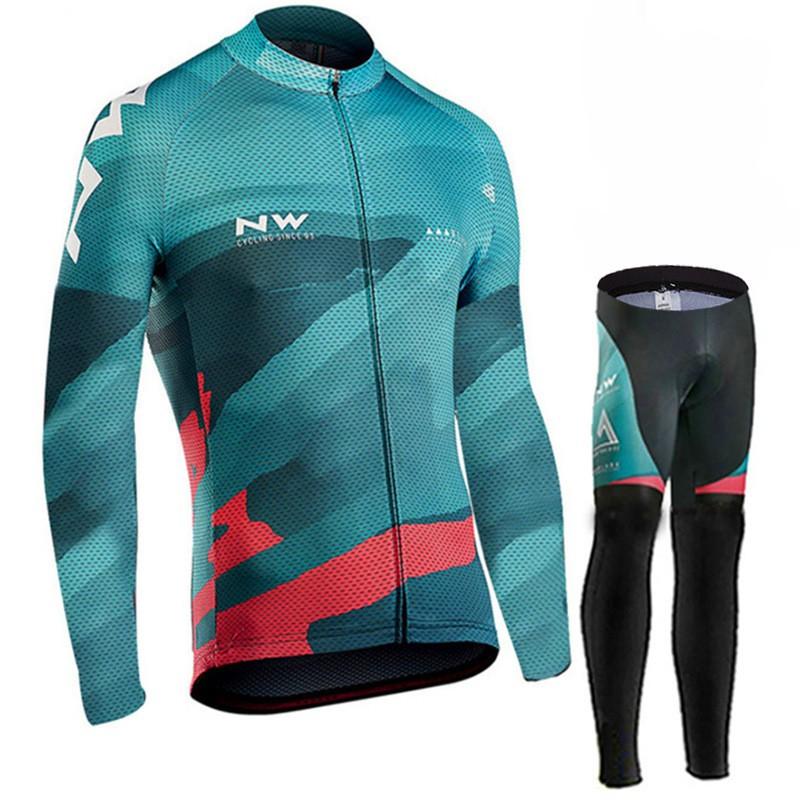 Herren Damen Radtrikot Set Langarm Thermisch Atmungsaktiv Fahrradbekleidung Winter Outdoor Reitausrüstung 5XL