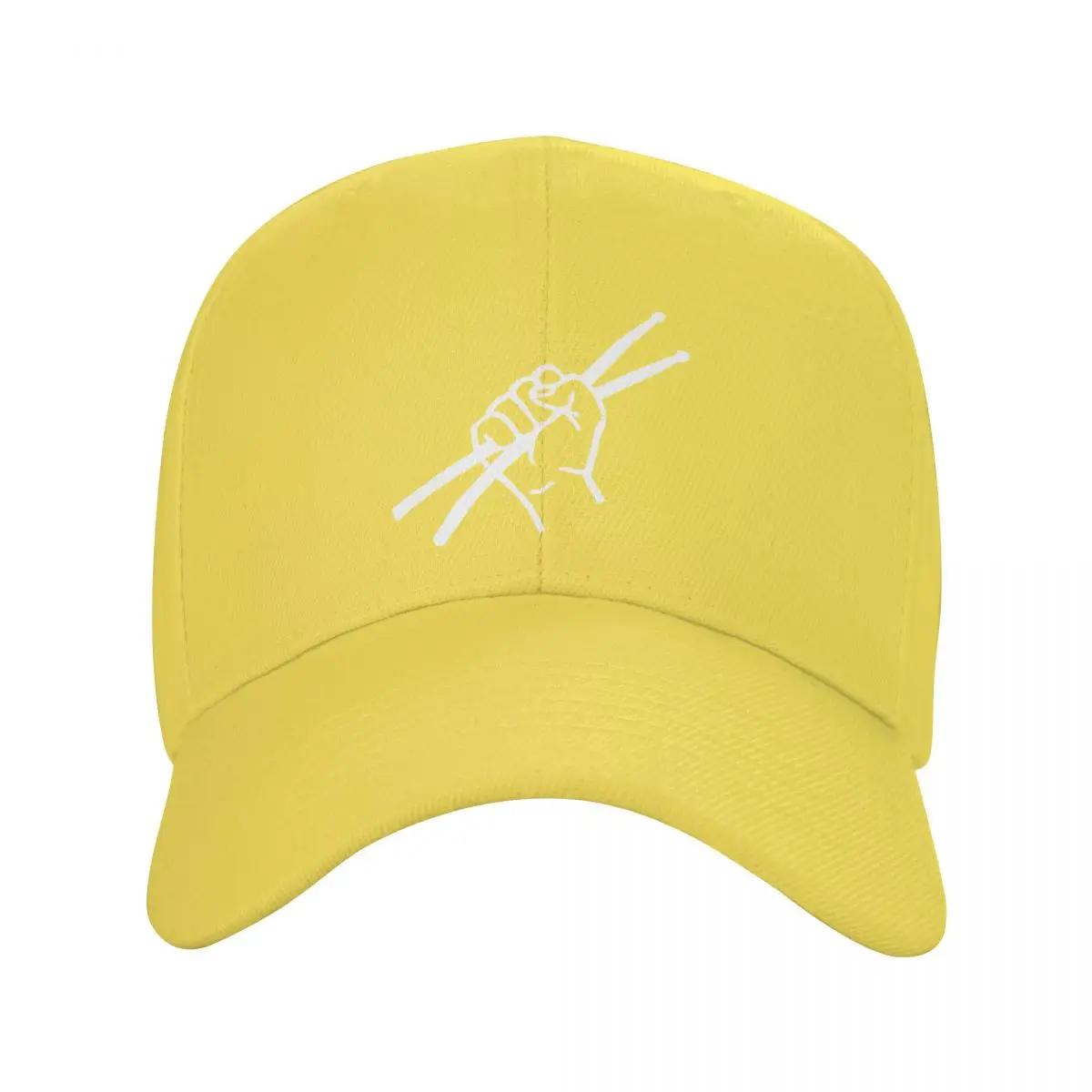Mode Trommeln Trommelstöcke Baseballkappe Herren Damen Personalisiert Verstellbar Unisex Drummer Papa Hut Hip Hop Snapback Kappen Adjustable Cap beige