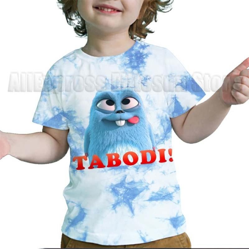 Kinder Grizzy und die Lemminge 3D-Druck T-Shirts Kinder Cartoon T-Shirts Kleinkind Jungen Mädchen Anime T-Shirts Streetwear T-Shirts 130 gray