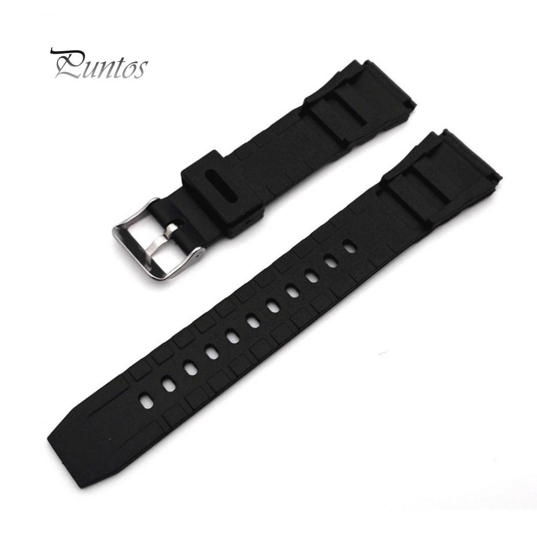 18–22 mm Herren-Armbanduhr aus schwarzem Silikonkautschuk, wasserdicht, für Sport-Armbanduhren 22mm