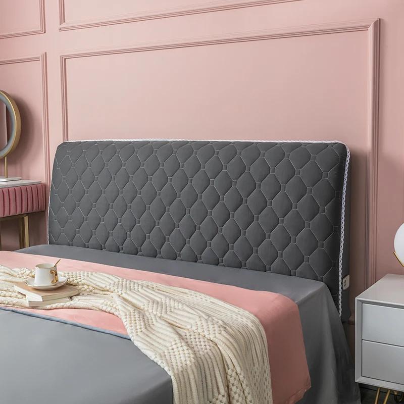 Bett-Kopfteil-Bezug, All-Inclusive-Bett-Kopfteil-Bezug, warmes weiches Bett, Anti-Staub-Bezug, verdickter Kopf-Rücken-Schutz W160 x H70cm