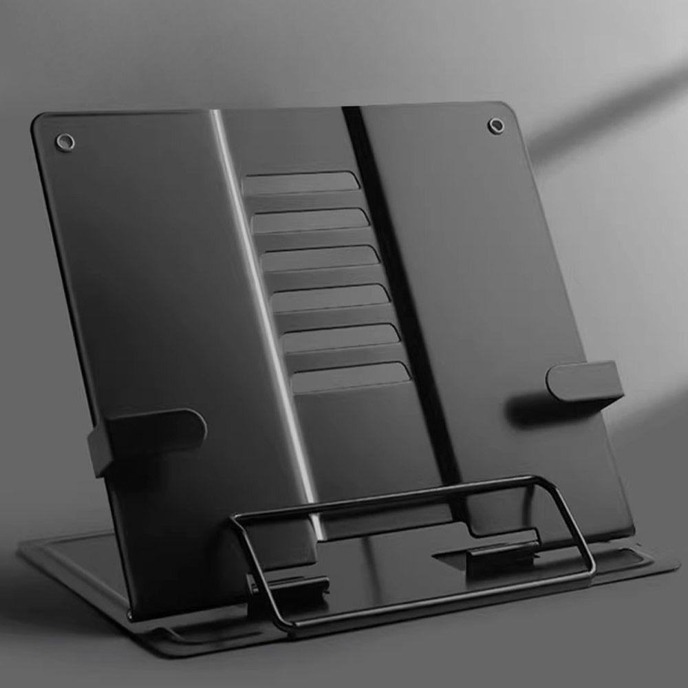 Verstellbarer Buchleseständer Metall Verstellbarer Ständer Langlebig Faltbares Stützgestell Zeitschriften Black