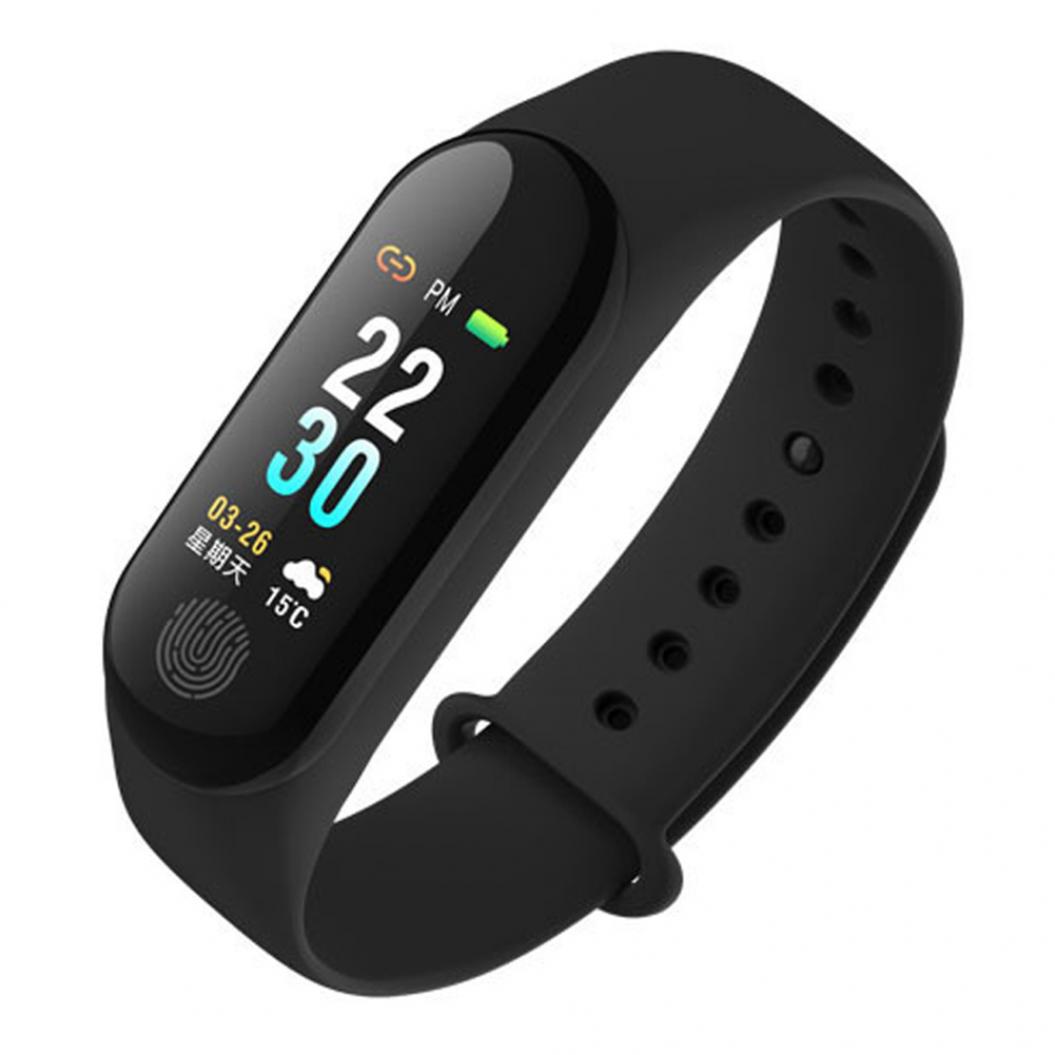 Wasserdichtes Fitness-Armband Smart-Armband Herzfrequenz-Blutdruckmessgerät für Android IOS Style 2 schwarz
