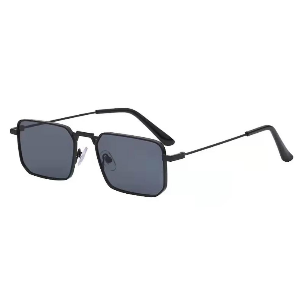 Rechteckige Sonnenbrille für Damen, Metallrahmen, Vintage-Marke, quadratische Sonnenbrille für Herren, Schattierungen für Damen
