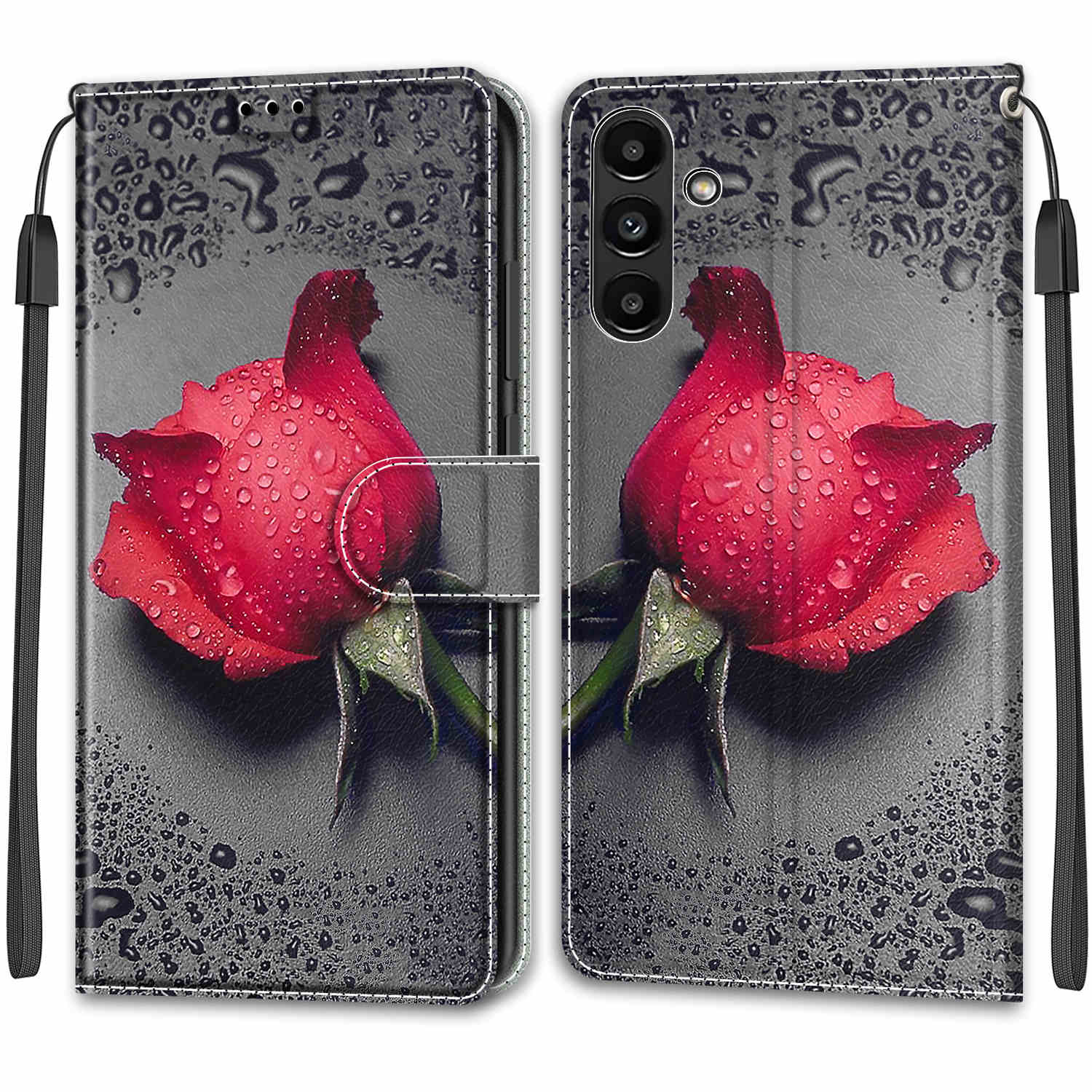 Luxuriöse, bemalte Ledertasche im Brieftaschen-Stil, Schutzhülle für Samsung Galaxy A36 A26 A16 A55 A35 A25 A24 A15 A05 A54 A14 A04S Samsung A51 A71 A40 Samsung Galaxy A30/A20