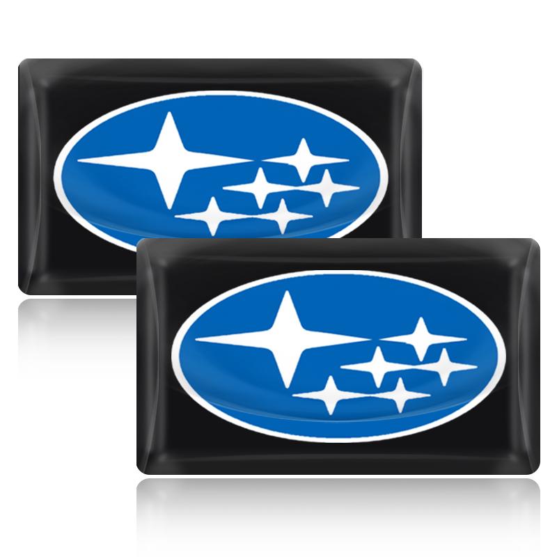 10 Stück Auto Innenraum Abzeichen Aufkleber 3D Epoxidharz Aufkleber Zubehör Für Subaru Forester SG5 SH SJ Impreza XV Legacy Outback WRX STI GC8 Tribeca 2pcs schwarz