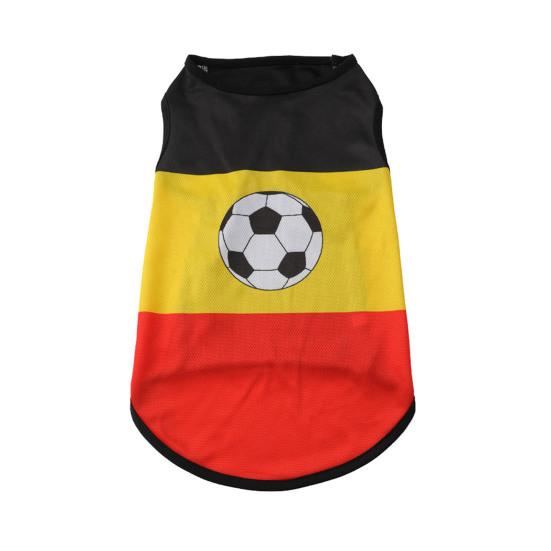 Hund Sommer T-Shirt Süßer Fußball Druck Ärmellos Welpen Weste Weiches Atmungsaktives Hunde Outfit für Kleine Mittlere Hunde Katzen S