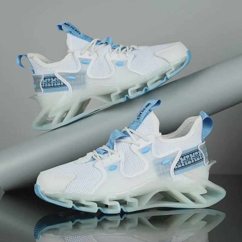 Hochwertige, trendige Herren-Sommerschuhe mit dicker Sohle und leuchtenden Papa-Schuhen: Atmungsaktive, jugendliche Outdoor-Schuhe 48