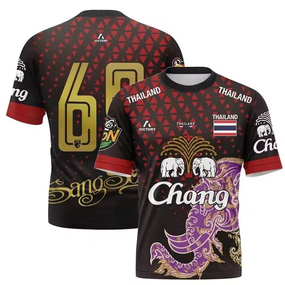Sommer Thailand Chang Elefant 3D-Druck T-Shirts Herren Streetwear Harajuku Lässige Mode Y2k Kurzarm T-Shirt Rundhals T-Shirts Oberteile Kleidung 5XL brown