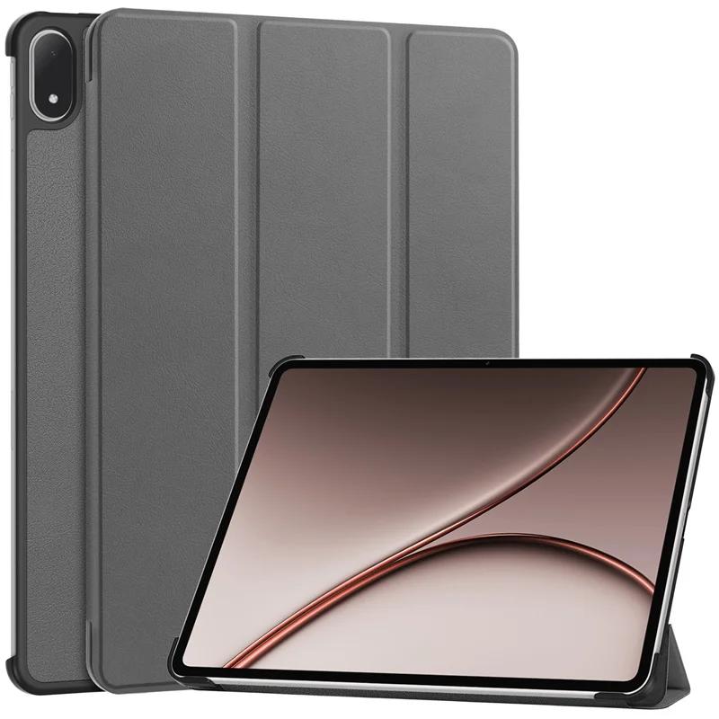 Für OnePlus Pad 4 13,2 Zoll 2026 Hülle Dreifach-Leder Hartständer Smart Cover für Hülle Oneplus Pad 4 Hülle für OnePlus Pad4 Hülle For Oneplus Pad 4 graue