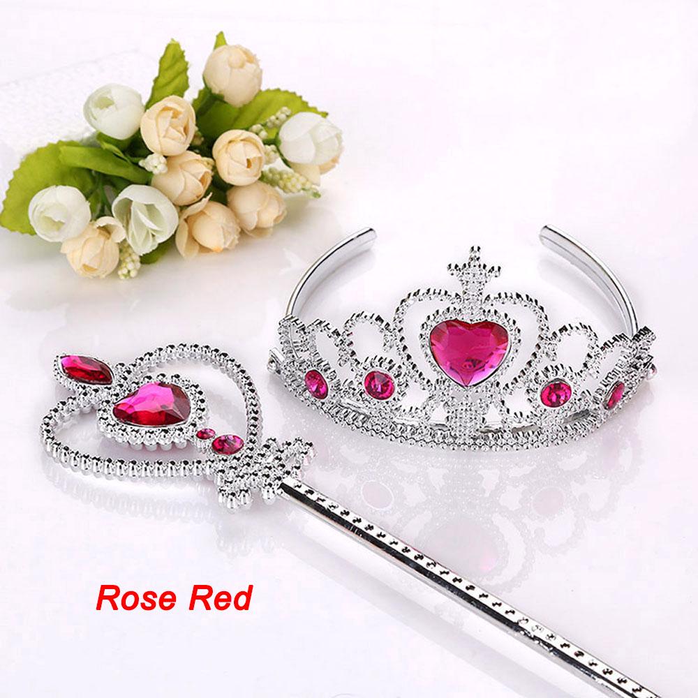 Zauberstäbe Tiara Herzförmiges Stirnband Kopfbedeckung Modeaccessoires Haar-Styling-Zubehör Kinderspielzeug rose rot