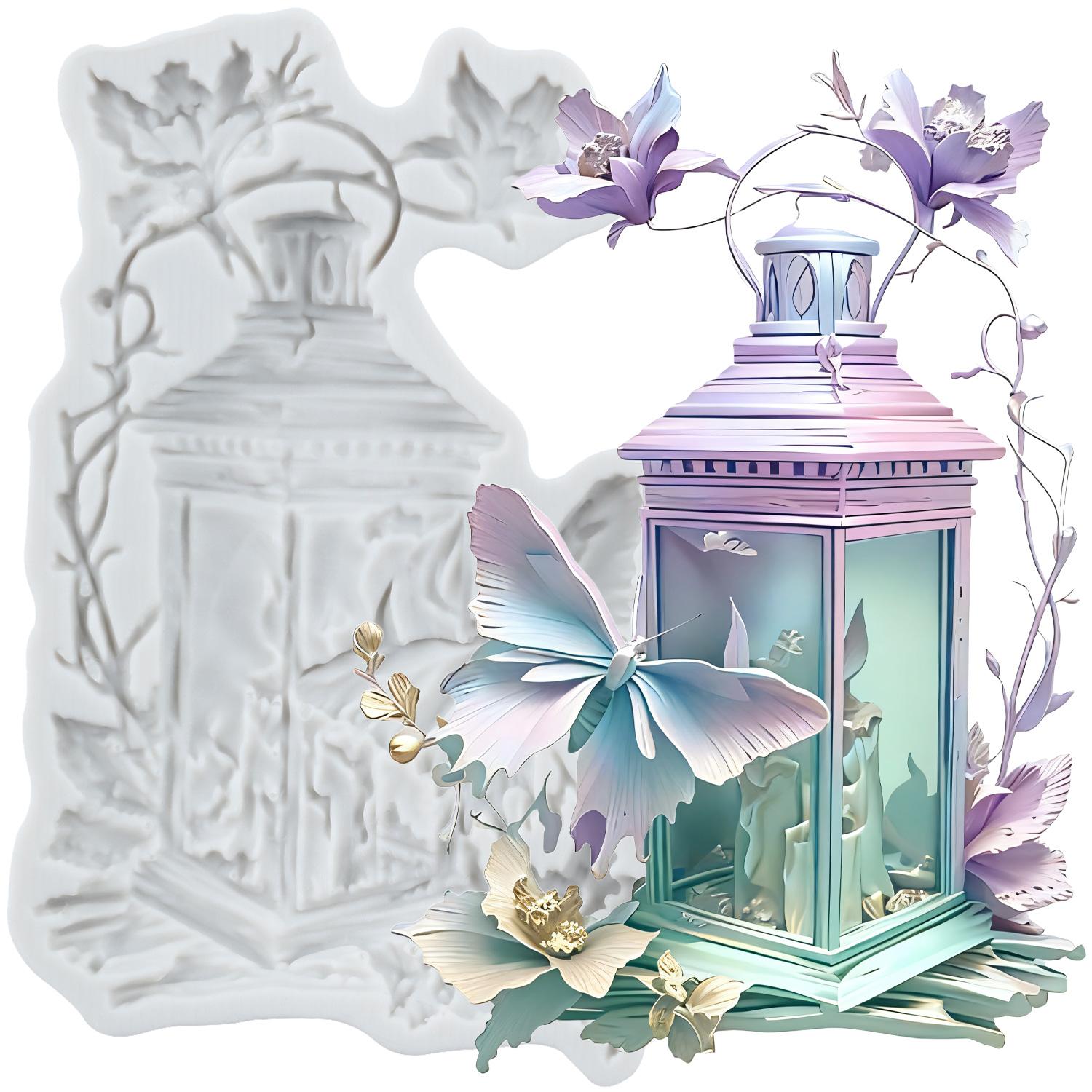 Laterne Silikonformen Schmetterling Fondantform Kuchen Dekorationswerkzeuge Cupcake Topper Süßigkeiten Schokolade Gumpaste Form graue