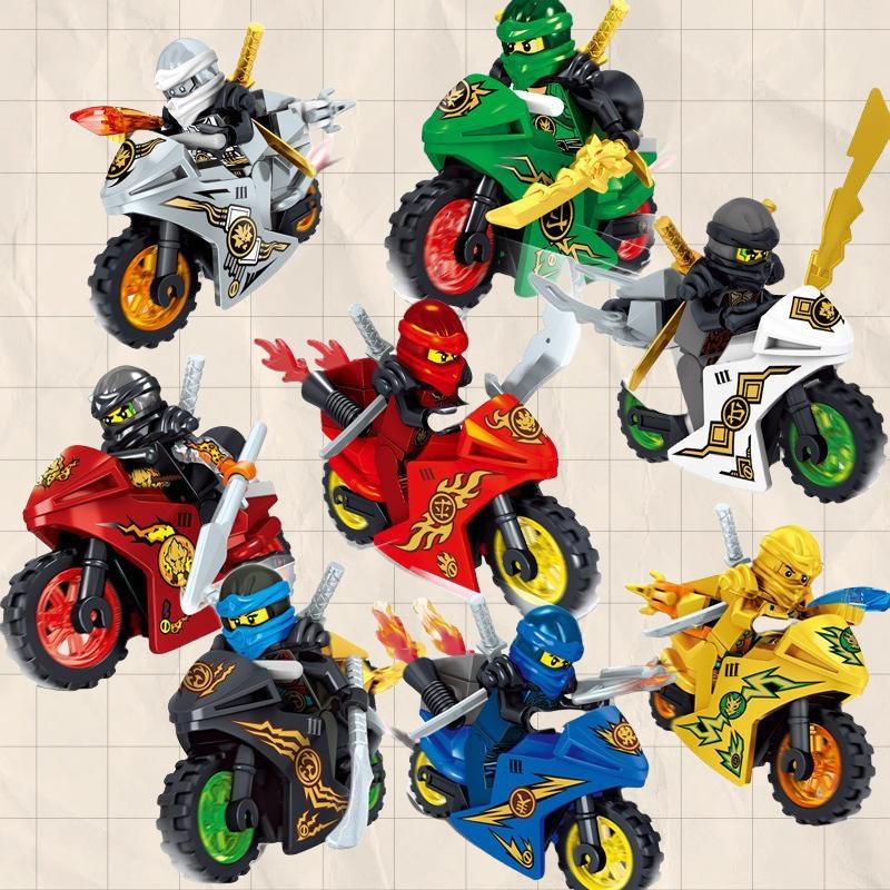 Film Action Gold Mini Figuren Mit Motorrad Bausteine ​​Spielzeug Ziegel Modell Jungen Kinder Weihnachtsgeschenke