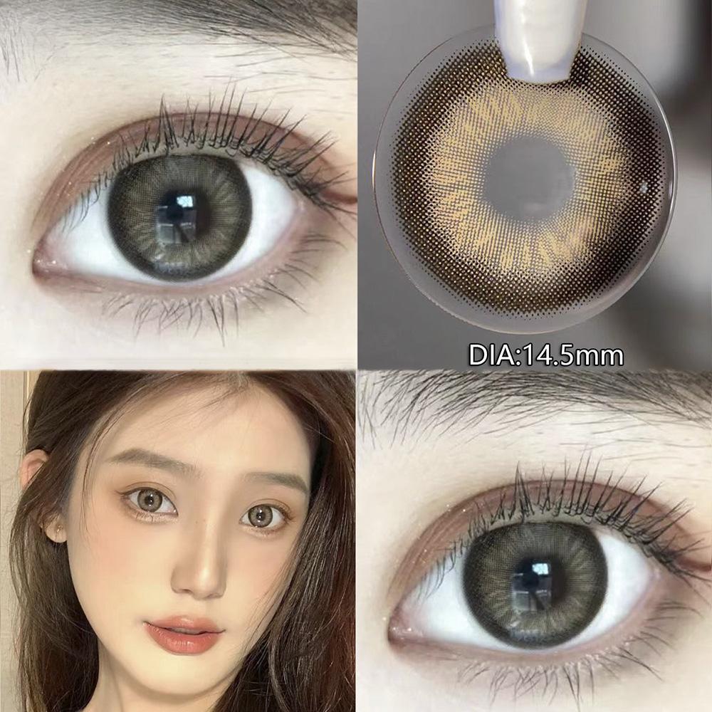 Kontaktlinsen mit großem Durchmesser MillCreek Graded Lenses Farbige Kontaktlinsen Jahreslinsen 14,5 mm -3.50 braun