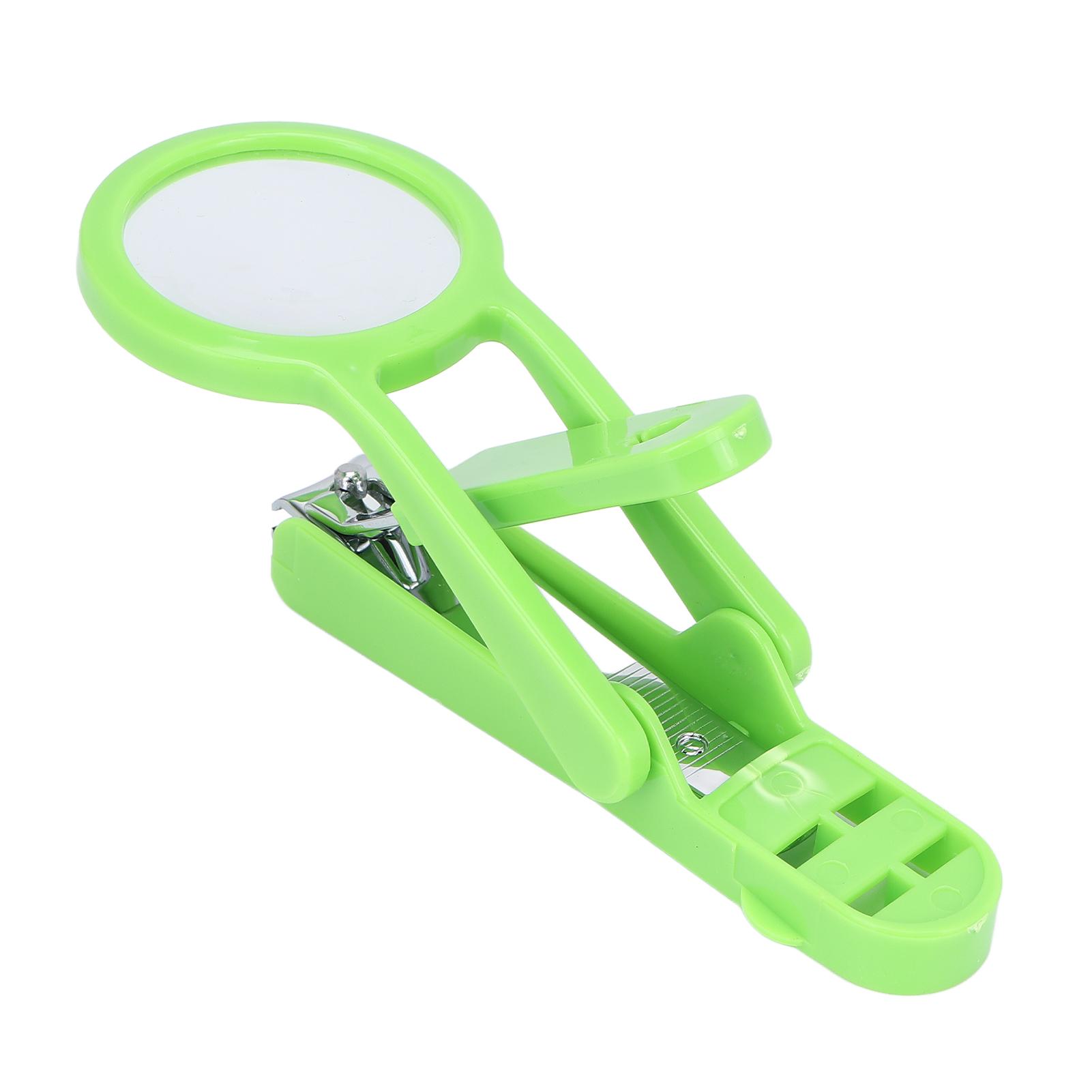 Nagelknipser für ältere Menschen Edelstahl Verstellbarer Fingernagel Zehennagel Schneider mit Vergrößerung grün