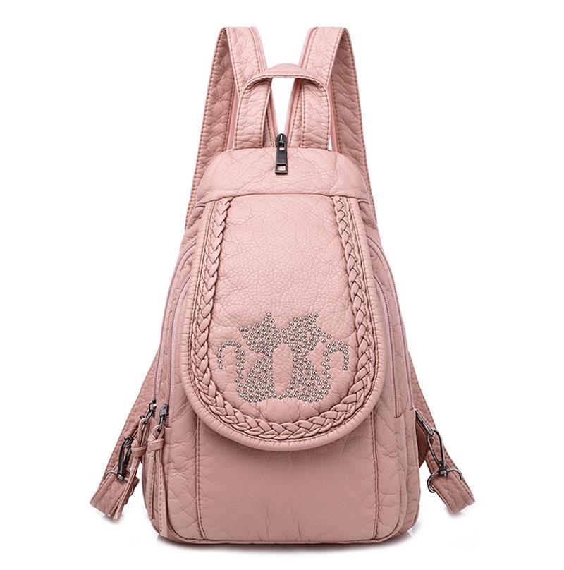 Kleiner Rucksack, multifunktionale Brusttasche, Umhängetasche, weicher PU-Rucksack, modischer Damen-Rucksack One Size