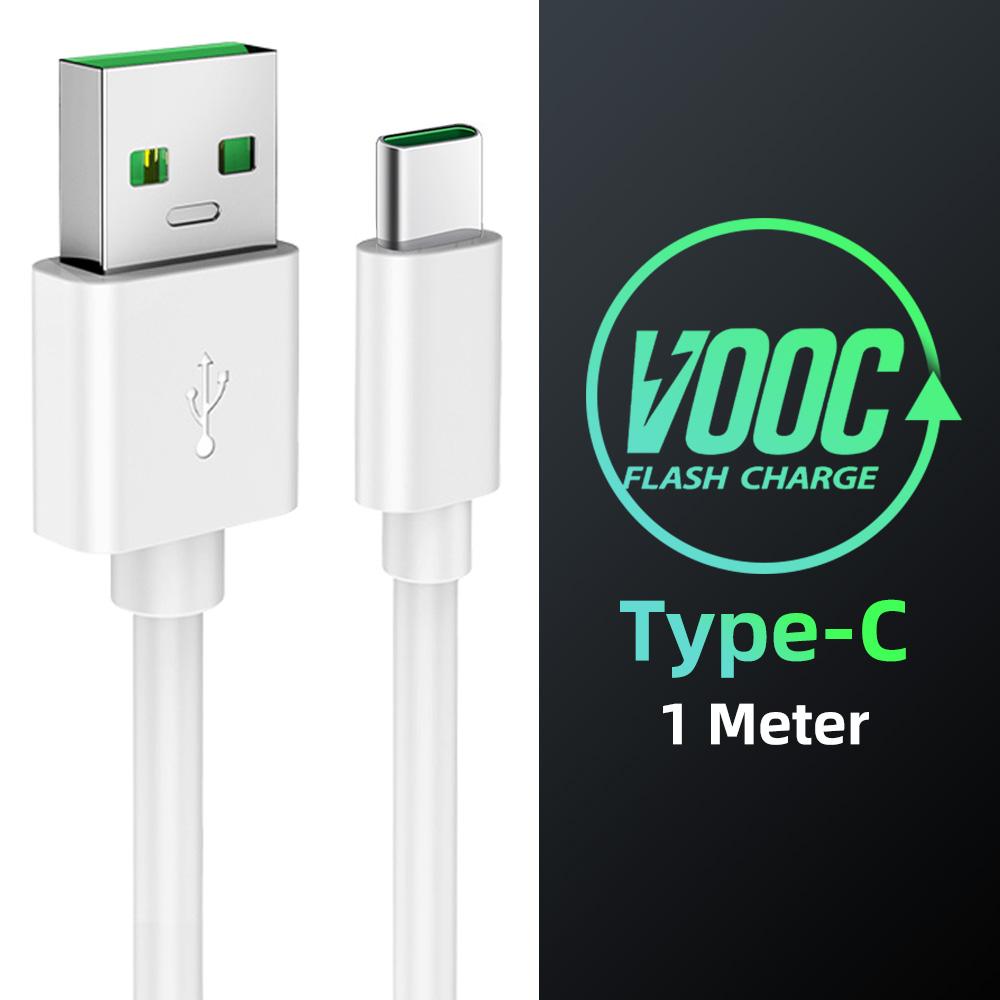 Fonken USB-C-Kabel, Typ-C-Kabel, 4 A, Schnellladekabel für OPPO VOOC Flash-Ladekabel, Datenkabel, Ladekabel, Micro-USB-Draht, Schnellladekabel Type C weiß