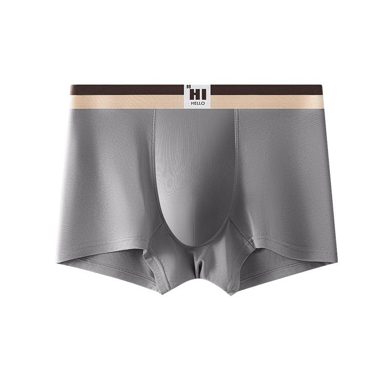 Herren Sexy Baumwoll-Slips Intime Unterwäsche Homme Boxershorts Thermoshorts Lingerie Unterhosen Slips 3XL dunkelgraue