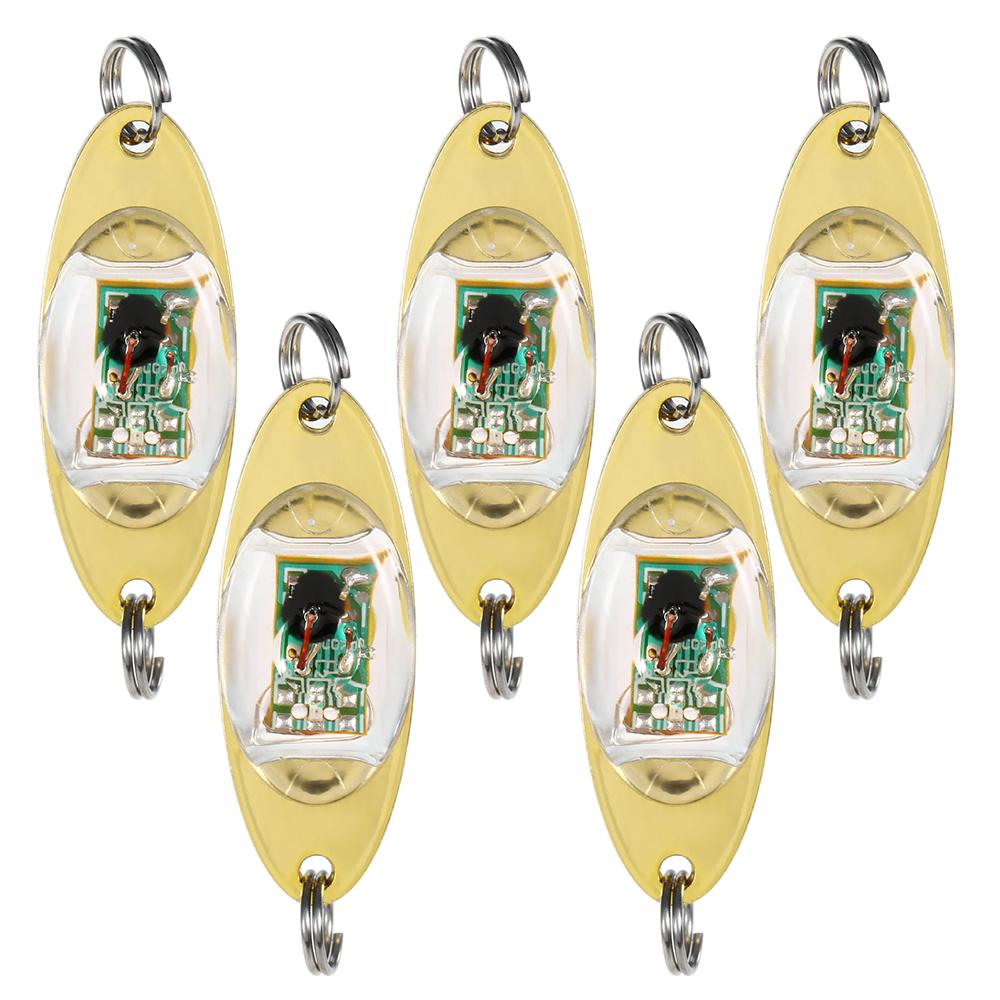 5 Stücke Unterwasser LED Tiefer Tropfen Angeln Tintenfisch Fische Locken Licht Blinkende Lampe bunt
