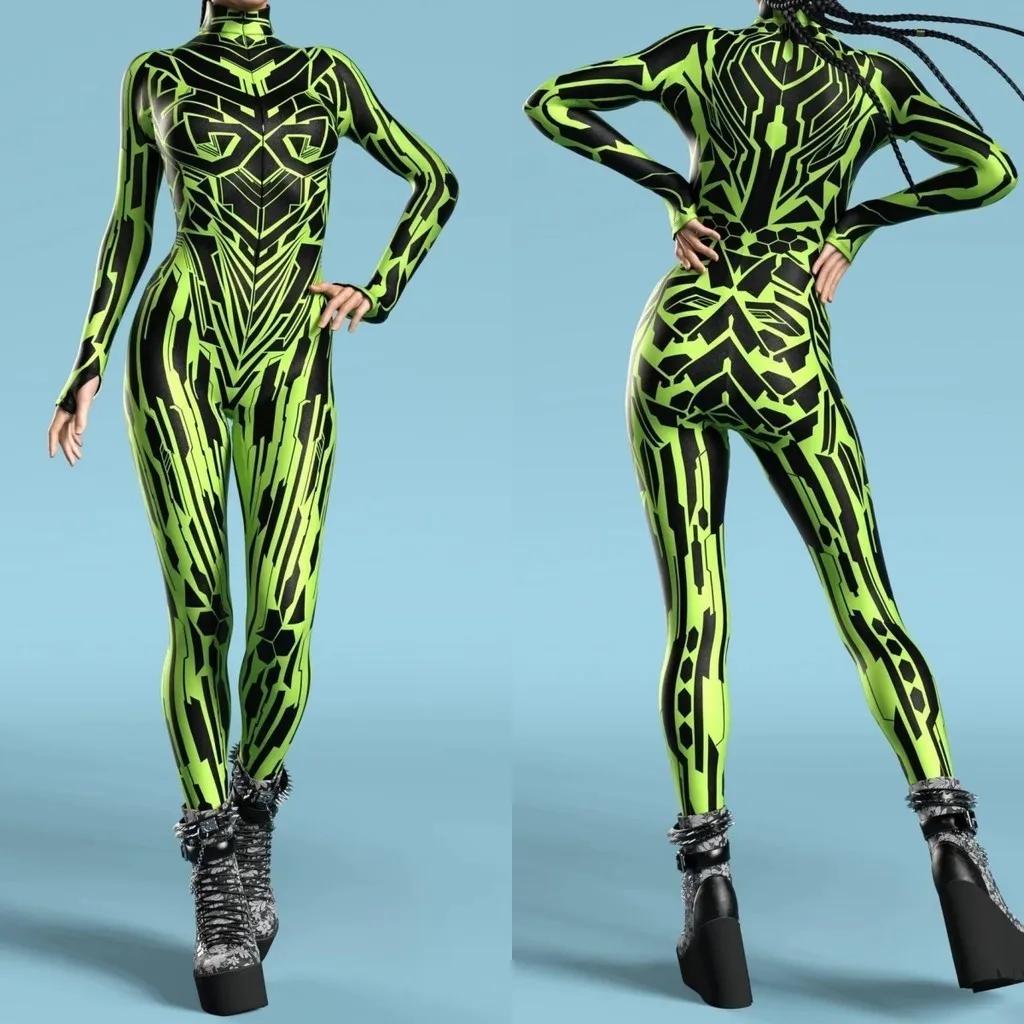 3D-Digitaldruck Bühnenkostüme für Erwachsene, Halloween-Events, Karneval, Mottoparty, Cosplay-Outfit, Pretend Game-Overall Adults L