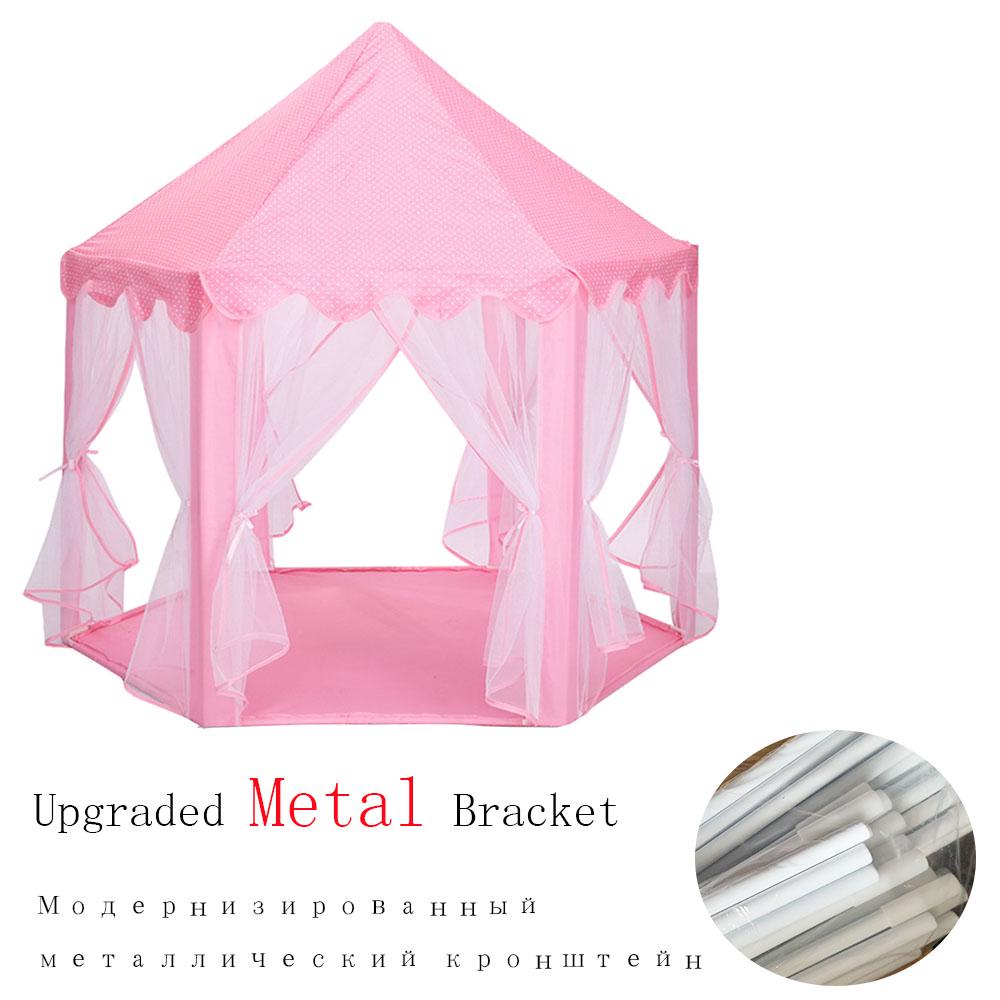 Kinder Prinzessin Schloss Zelte Tragbare Indoor Outdoor Garten Klapp Spiel Zelt Lodge Kinder Spielhaus rosa
