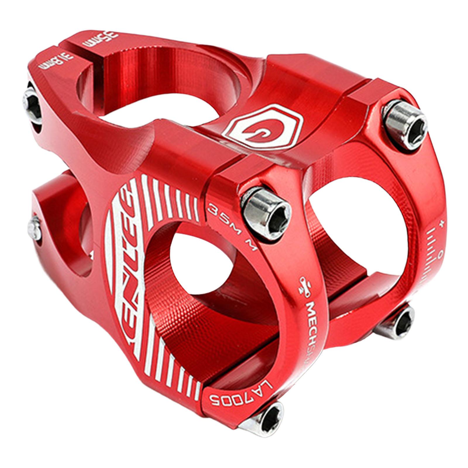 Premium 31,8 mm Fahrradvorbau Fahrrad Kurzer Vorbau Lenker für Mountain Road Die meisten Fahrrad Fahrradzubehör BMX Downhill Bike rot