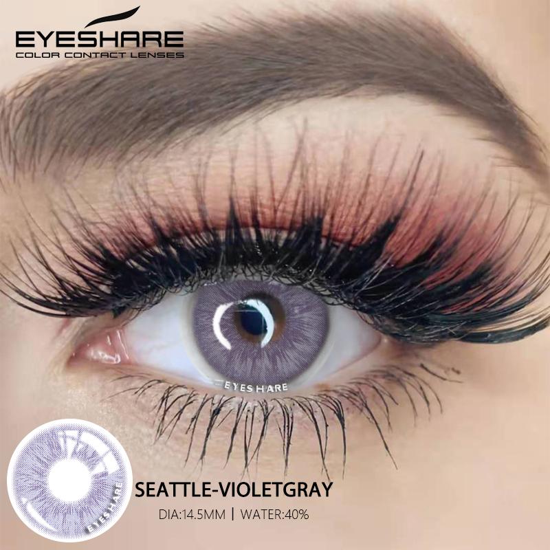 EYESHARE Neue Farbige Kontaktlinsen Blau Jährliche Weiche Linsen Mode Lila Grau Kontaktlinsen Natürliche Braune Farbe Kontaktlinsen 1 Paar