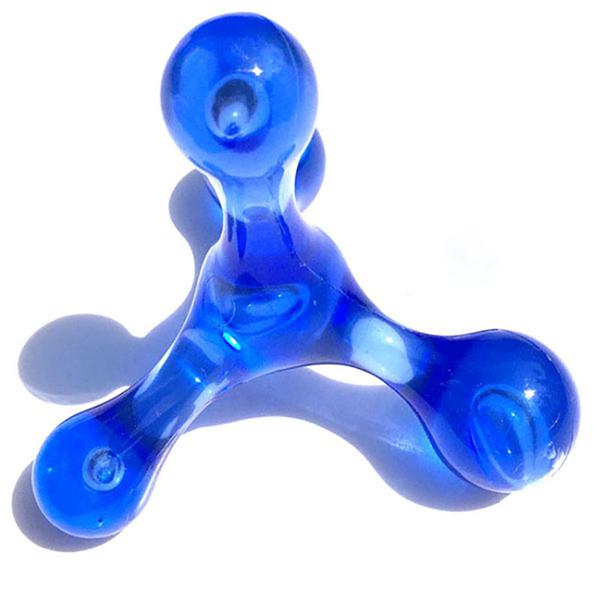 Zurück Mini Massagestab Fashion Home Ganzkörpermassagegerät Vier-Ball-Massagegerät blau