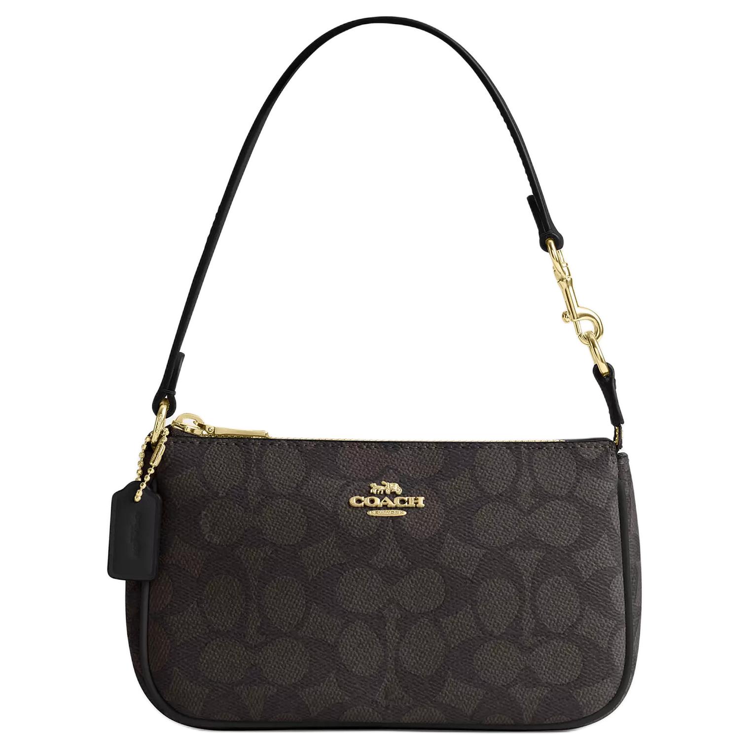 Coach Nolita 19 Vintage Klassisches Monogramm-Print Reißverschluss Synthetisches Leder Handtasche Umhängetasche Klein Damen Handtaschen CW426-IMXAQ Basic Set (Bag+Dust Bag)