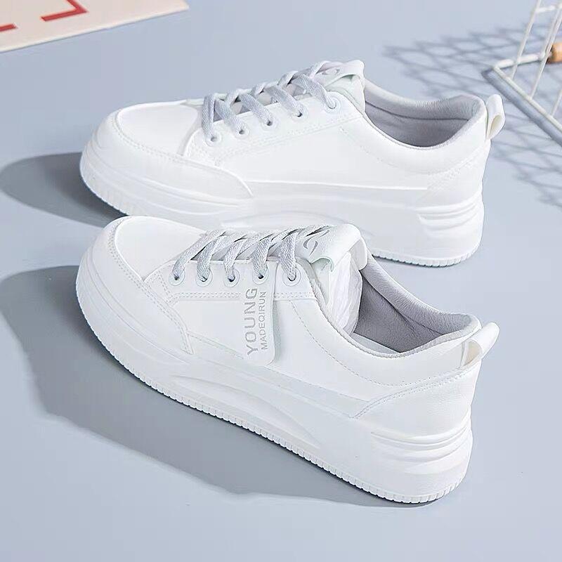 Neue Sommer Casual Weiße Schuhe Damen Schuhe Dicken Boden Bequeme All-Match Weiße Schuhe Board Schuhe 40 graue