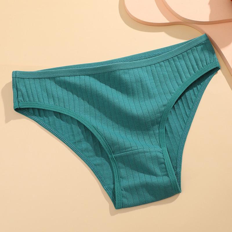 FINETOO Baumwolle Panty Damen Einfarbig Höschen für Frauen Sexy Slips Weibliche Unterhosen M-XL XL grün